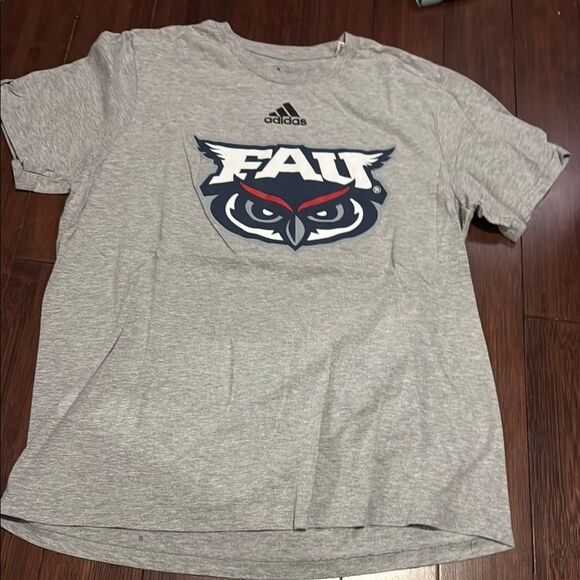 Adidas Gray FAU Men's T-Shirt Large BRAND NEW - Logo Florida Atlantic University - Picture 1 of 3